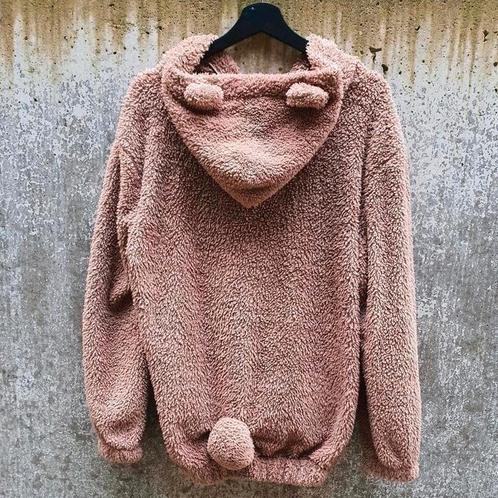 Bruine teddy beer vest met zakken one size fits all, Kleding | Dames, Truien en Vesten, Zo goed als nieuw, Bruin, Ophalen of Verzenden