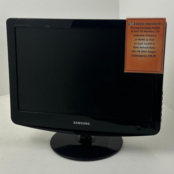 Samsung Syncmaster 932MW Monitor / TV | Met AB | Met garanti, Audio, Tv en Foto, Televisies, Zo goed als nieuw, LCD, Samsung, 50 Hz