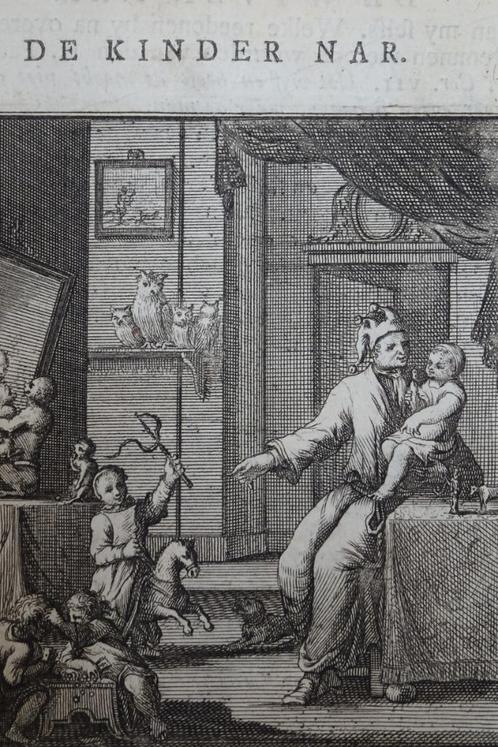 gravure kindervriend spelende kinderen A. van St. Clara 1715, Antiek en Kunst, Kunst | Etsen en Gravures, Verzenden