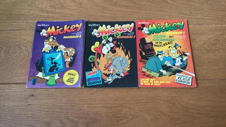 3 Mickey Mouse maandbladen (4,7,9) uit 1980. €0,75 per stuk., Boeken, Strips | Comics, Gelezen, Meerdere comics, Europa, Ophalen of Verzenden