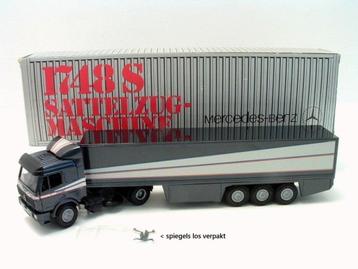NZG model vrachtauto en oplegger - Mercedes 1748 S - Diecast beschikbaar voor biedingen