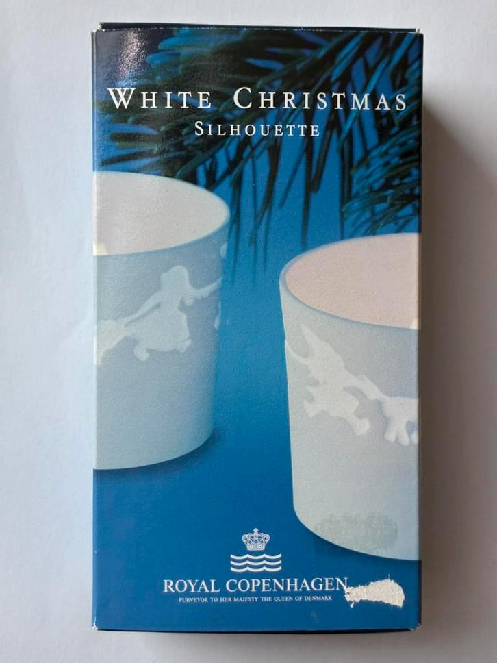Royal Copenhagen White Christmas silhouette voor waxinelicht, Diversen, Kerst, Nieuw, Ophalen of Verzenden
