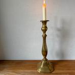 Hoge Antieke Koperen Kerkkandelaar, Altaar Kandelaar 36 cm, Antiek en Kunst, Ophalen of Verzenden