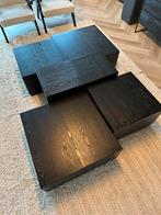 Als nieuwe Woood Pim salontafels - Set van 3 x2 dus 6!, Huis en Inrichting, Tafels | Salontafels, Ophalen, Vierkant, 50 tot 100 cm