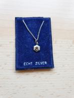 Echt zilveren ketting met zeskantig hangertje (925), Nieuw, Ophalen of Verzenden, Zilver, Zilver