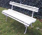 Antiek Frans tuin bank hout gietijzer 157 cm, Tuin en Terras, Tuinbanken, Ophalen, Gebruikt, Hout