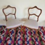 Set antieke Franse stoeltjes, in oude stijl gestoffeerd, Antiek en Kunst, Antiek | Meubels | Stoelen en Banken, Ophalen