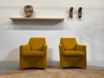 2 Nieuw Leolux Calinda Fauteuils Alcantara Design stoel Geel, Huis en Inrichting, Leolux, Nieuw, 75 tot 100 cm, Ophalen of Verzenden