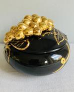 Zwart gouden druiven vintage cookie jar dekselschaal Bassano, Ophalen of Verzenden