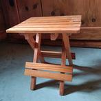 Vintage houten inklapbaar planten krukje, Ophalen of Verzenden, Gebruikt, Hout