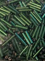 Buisjes glaskralen groen 9x2 mm, Hobby en Vrije tijd, Kralen en Sieraden maken, Verzenden, Nieuw, Kraal