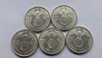 WO2 5x 2 Reichsmark zilver nazi duitsland 1, Setje, Zilver, Duitsland, Ophalen of Verzenden