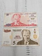 Turkije  Biljetten - 5 en 10 NEW LIRA, Ophalen of Verzenden, Setje