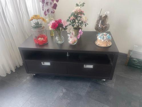 TV Meubel Donkerbruin met Lades, Huis en Inrichting, Kasten | Televisiemeubels, Gebruikt, Minder dan 100 cm, 100 tot 150 cm, 25 tot 50 cm