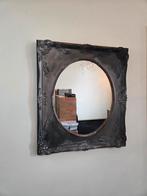 Grote wandspiegel met bewerkte lijst, Huis en Inrichting, Ophalen, Gebruikt, 100 tot 150 cm, Vierkant