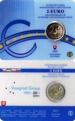 2x Coincards Slowakije "10 Jaar EMU" 2009 & "Visegrad" 2011, Ophalen of Verzenden, Slowakije, 2 euro