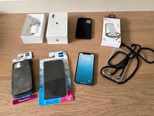 Apple iPhone 11 128 GB wit originele doos cover oplader hoes, Telecommunicatie, Mobiele telefoons | Apple iPhone, Gebruikt, 128 GB