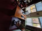 Houten bureau met houten bureaustoel jaren 50, Antiek en Kunst, Ophalen