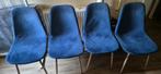 4 kuipstoeltjes blauw, Ophalen, Gebruikt, Blauw, Vier