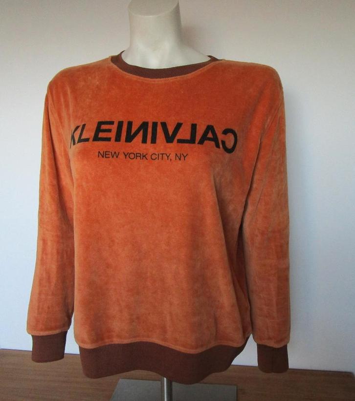Nr.62: Calvin Klein Trui Velours Velvet Sweater Nieuwstaa, Kleding | Dames, Truien en Vesten, Zo goed als nieuw, Maat 36 (S), Overige kleuren