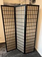 Mooie zwarte kamerscherm/ paravan, Huis en Inrichting, Woonaccessoires | Kamerschermen, Ophalen, Gebruikt