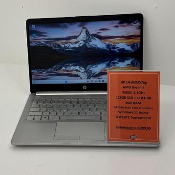 HP 14-dk0357ng Laptop | QWERTZ | AMD Ryzen 5 3500U 2.1GHz 12 beschikbaar voor biedingen