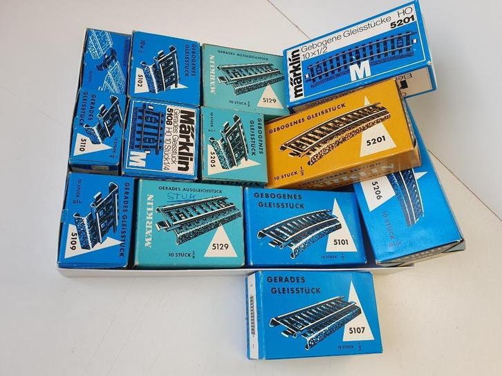 MARKLIN H0 13X LEGE M rail DOZEN zonder inhoud t.e.a.b., Hobby en Vrije tijd, Modeltreinen | H0, Gebruikt, Rails, Wisselstroom