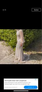 Beige Trouwjurk Lange Mouwen, Kleding | Dames, Trouwkleding en Trouwaccessoires, Ophalen of Verzenden, Zo goed als nieuw, Beige