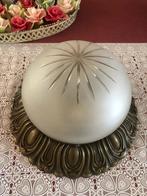 Brocante Franse plafondlamp  plafonnière barok antieke brons, Ophalen of Verzenden, Zo goed als nieuw, Overige materialen