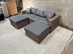 !!ACTIE!! Tuinset/Loungeset 3-zitter met 2 losse hockers, Ophalen of Verzenden, Nieuw
