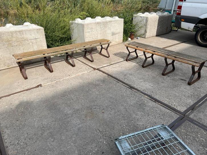 Tuinbanken of terrasbanken, Tuin en Terras, Tuinbanken, Gebruikt, Hout, Ophalen