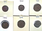 6 munten Curacao, Postzegels en Munten, Munten | Nederland, Verzenden, Koningin Wilhelmina
