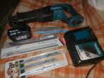 Makita Reciprozaag"djr 187+Makita 5ah +Makita snellader+zgjs, Ophalen, Zo goed als nieuw, Reciprozaag, Makita