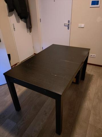 Zwarte Uitschuifbare Eettafel 140/220x90cm beschikbaar voor biedingen