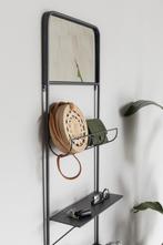 Wandrek met spiegel zwart staal NIEUW, Minder dan 50 cm, Nieuw, Ophalen of Verzenden, Minder dan 100 cm