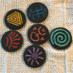 Set: 6 unieke onderzetters symbolische geometrische patronen, Ophalen of Verzenden, Huis en Inrichting