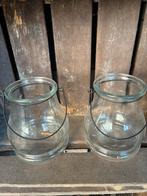 2 windlichten met hengsel groot, Ophalen of Verzenden, Zo goed als nieuw, Overige materialen, Minder dan 25 cm