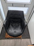 Leren Zuiver stoel, Huis en Inrichting, Ophalen, Zwart, Leer, Zo goed als nieuw