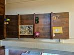 Wandrek / wandkast happinez notenhout, Huis en Inrichting, Kasten | Wandmeubels, Ophalen, Met plank(en), 100 tot 150 cm, Zo goed als nieuw