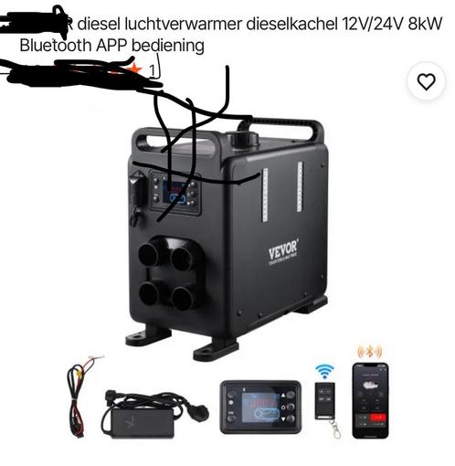 Diesel kachel voor caravan of camper, Caravans en Kamperen, Camper-accessoires, Nieuw, Ophalen of Verzenden