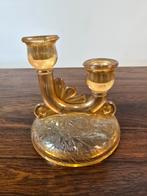 Vintage Flora Gold Louisa kandelaar, Ophalen of Verzenden, Glas