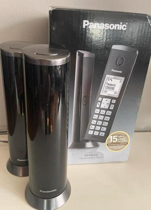 Panasonic zwarte set KX-TGK210 2 DECT telefoons in doos zgan, Telecommunicatie, Vaste telefoons | Handsets en Draadloos, Zo goed als nieuw