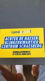 Parkeer ticket 20 euro ,- 1 straat verwijderd van pinkpop, Tickets en Kaartjes, Eén persoon