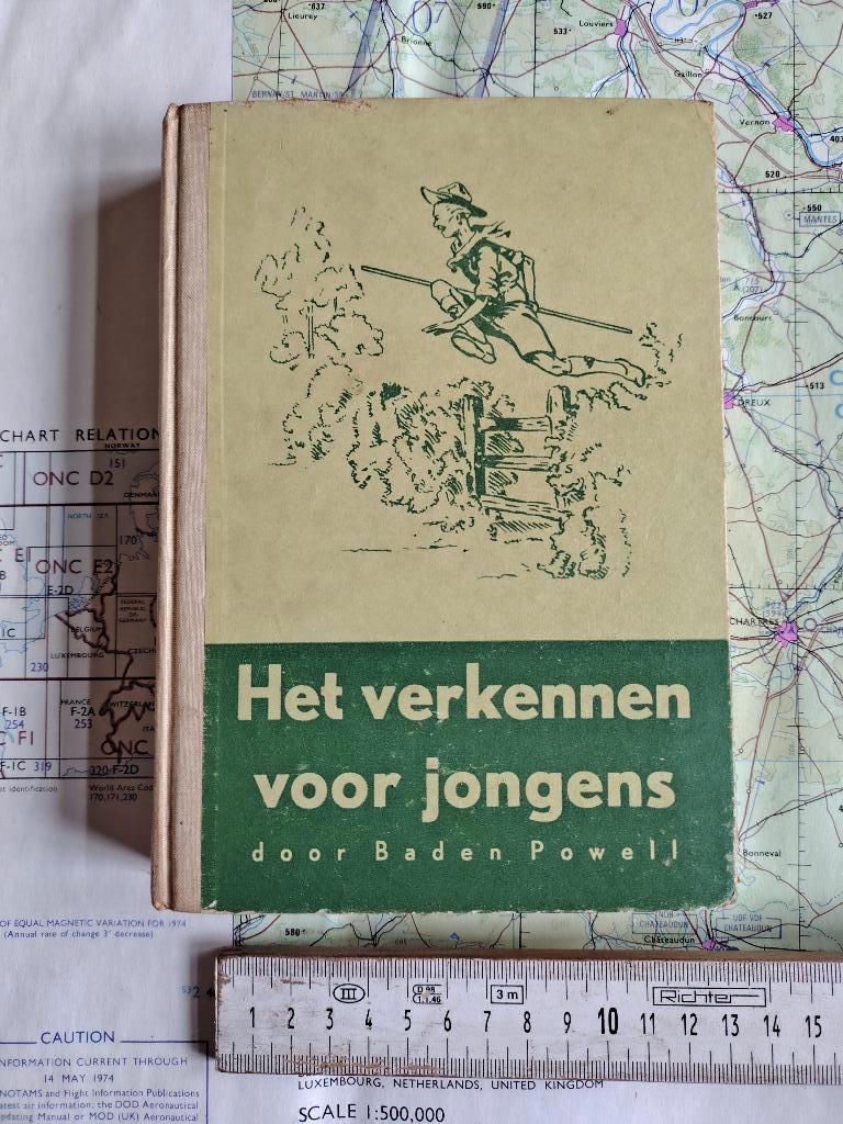 Het verkennen voor jomngens, NL versie, 7e druk , 1948, Verzamelen, Scouting, Ophalen of Verzenden, Gebruikt, Boek of Tijdschrift