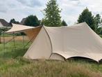 Esvo Bedouin 280 3-persoons pyramide tent beige / zwart, Ophalen, Gebruikt, Tot en met 3