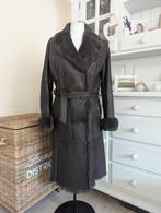Loulou jones leren konijnenbont lammycoat maat 40 bruin, Maat 38/40 (M), Bruin, Arma, Ophalen of Verzenden