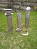 Rvs Kachel buis, Doe-het-zelf en Verbouw, Buizen en Afvoer, Ophalen of Verzenden, Rvs, Minder dan 2 meter, 80 mm of meer