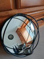 Zwart mini spiegeltje, Huis en Inrichting, Minder dan 50 cm, Rond, Ophalen of Verzenden, Zo goed als nieuw
