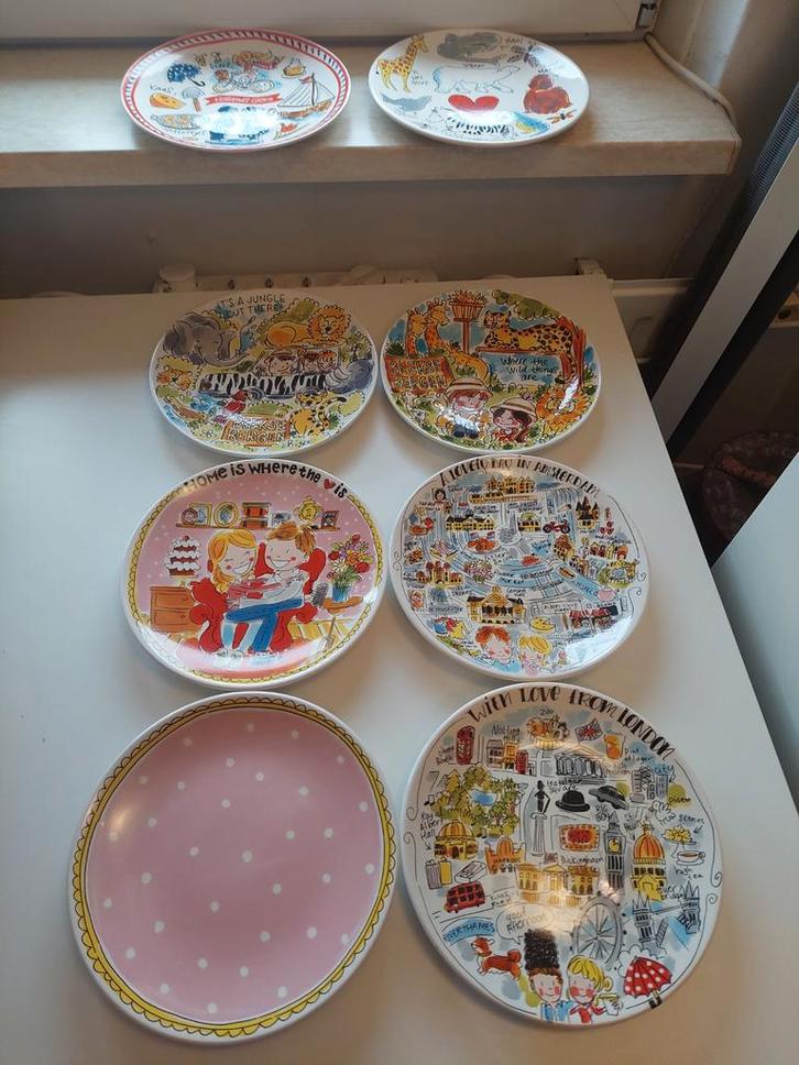 8 Blond Amsterdam Ontbijtbordjes, Huis en Inrichting, Keuken | Servies, Bord(en), Blond Amsterdam, Aardewerk, Ophalen
