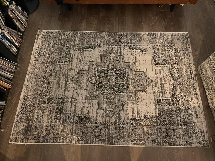 RugVista Perzisch Vloerkleed Crème/Grijs/Zwart, Huis en Inrichting, Stoffering | Tapijten en Kleden, Gebruikt, 150 tot 200 cm